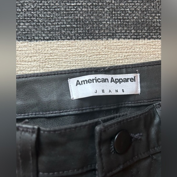 American Apperal black shiny jeans - Picture 4 of 4